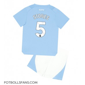 Manchester City John Stones #5 Replika Hemmatröja Barn 2023-24 Kortärmad (+ Korta byxor)